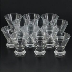 Crate&Barrel Clear Glass Drinkware Set